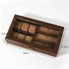 Black Walnut Wooden Watch Box PU Leather Watch Glasses Display Box  Office Use