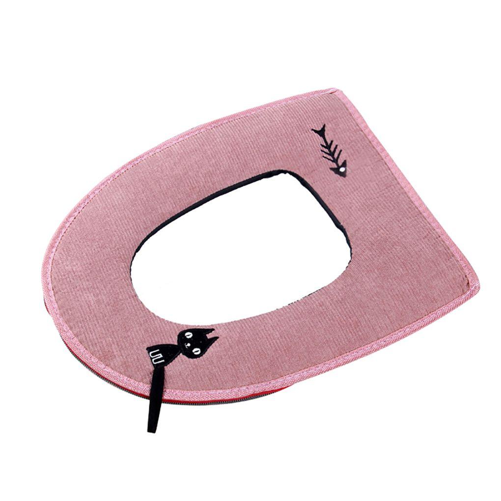 

Мягкий подогреватель для ванной комнаты, моющаяся крышка, верхняя крышка, подкладка для сиденья унитаза розовый