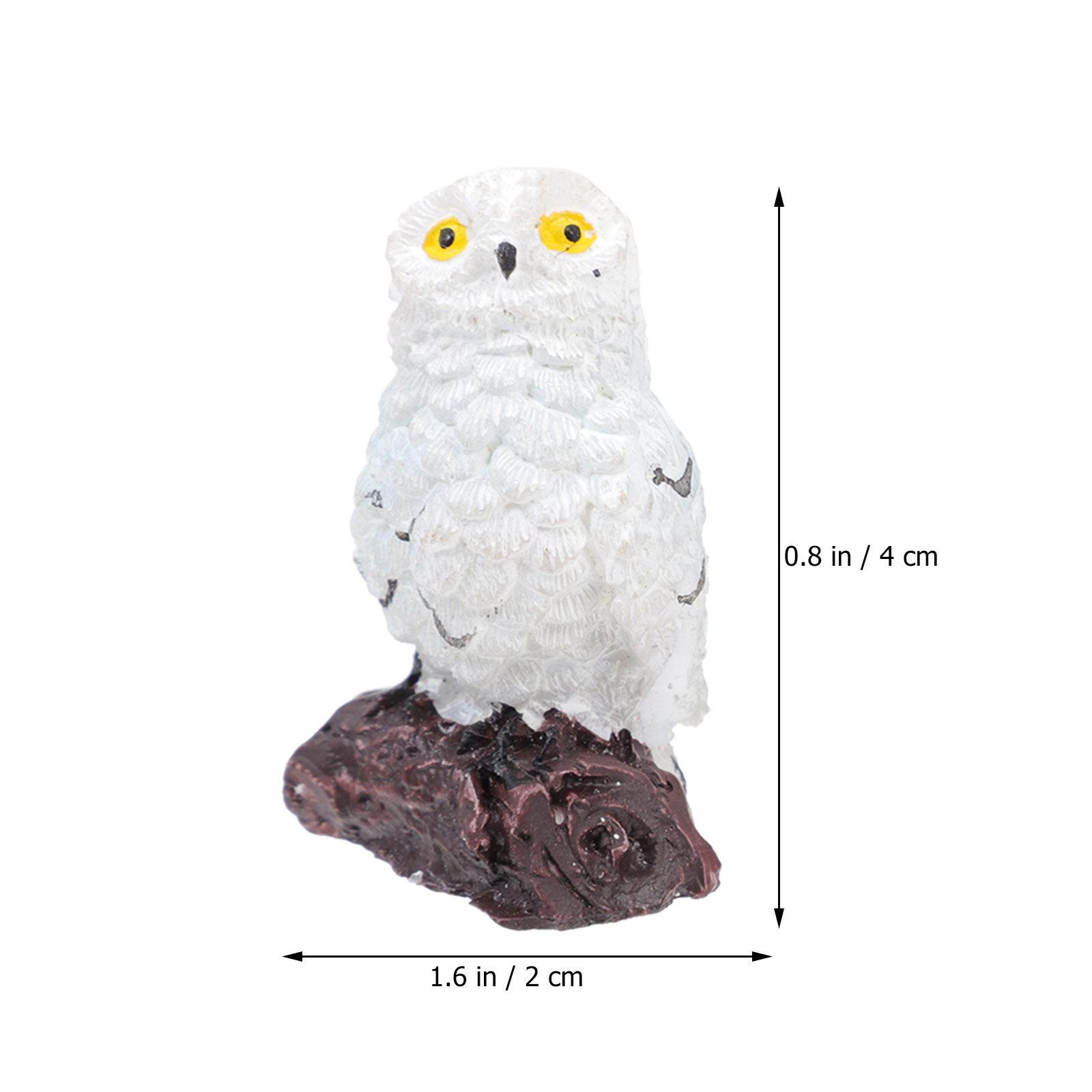 

3Pcs Owl Shape Mini Garden Ornaments Resin Micro Landscape Decoration Small Owl Modeling for Home Desktop Garden Adornment белый