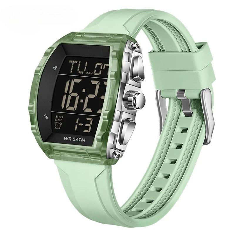 Men's Sports Electronic Watch Waterproof Countdown Calendar Night Light LED Digital Wristwatch