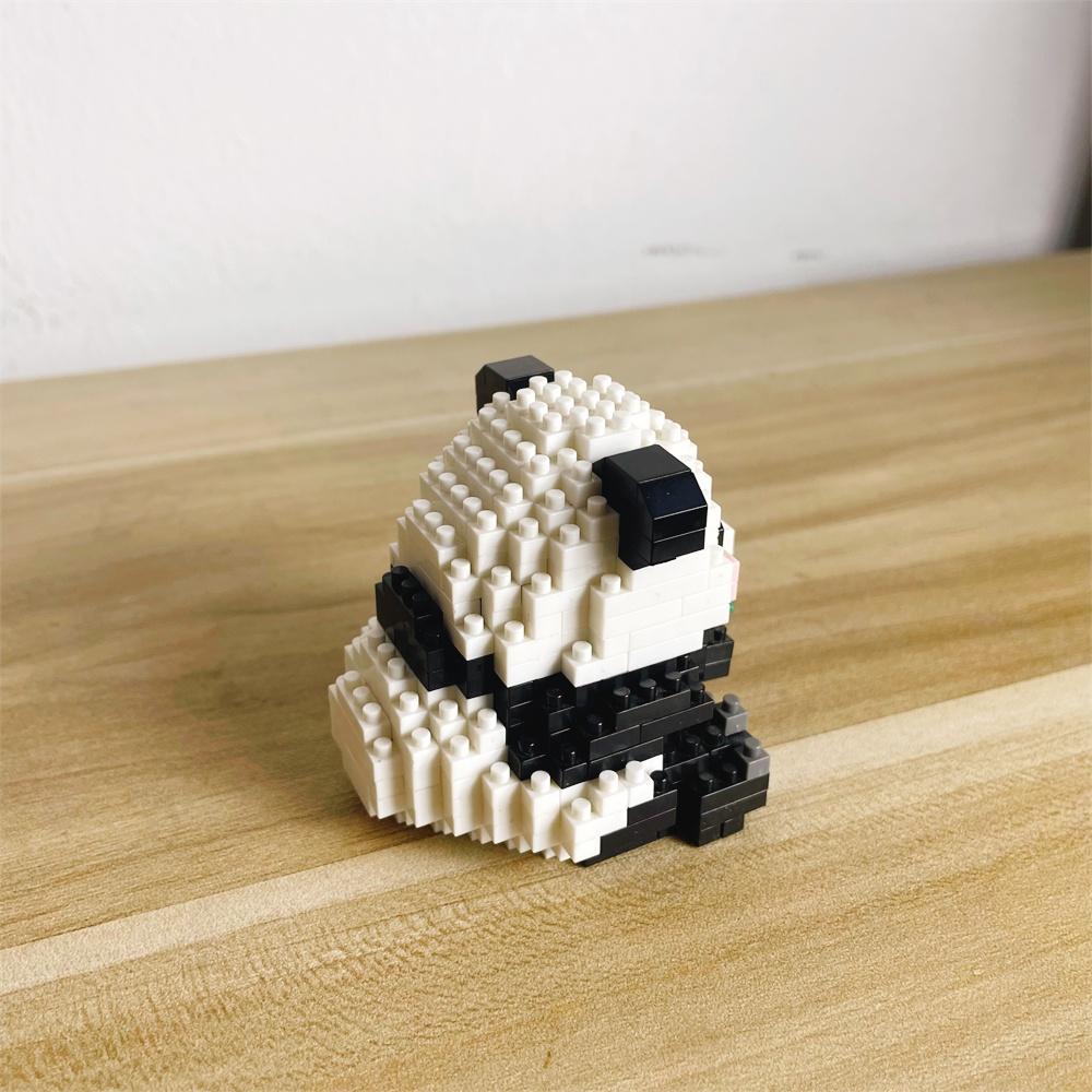 Knew Built Adorable Panda Micro Mini Building Blocks: Various Shape with Charming Apple and Bamboo Perfect Playmate ToysGift