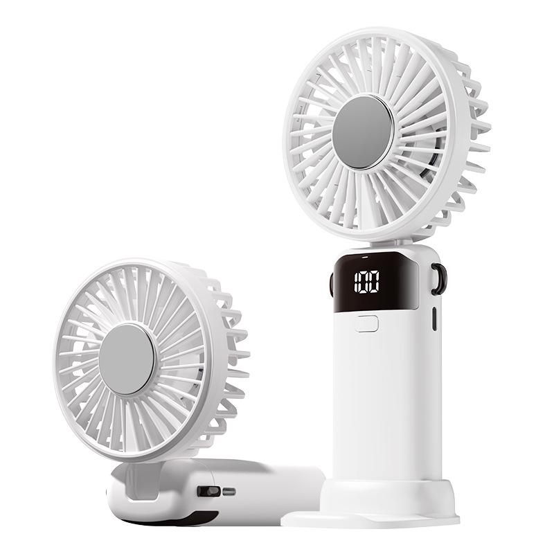 Portable Folding Neck Fan with Ice Compress for Outdoor Cooling