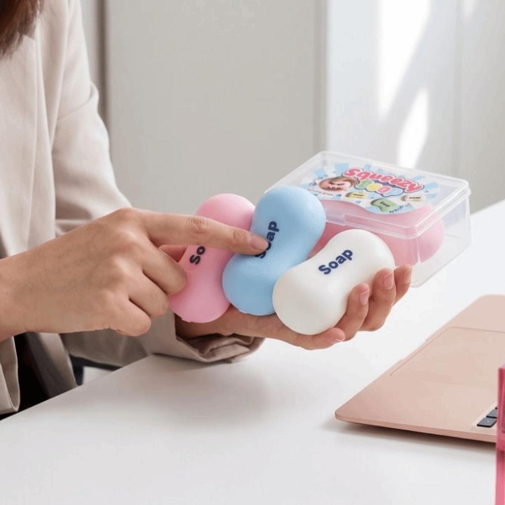 Sensory Fidget Soap Ball Squishy Wax Coating Crunchy Fidget Toy  Children Gifts