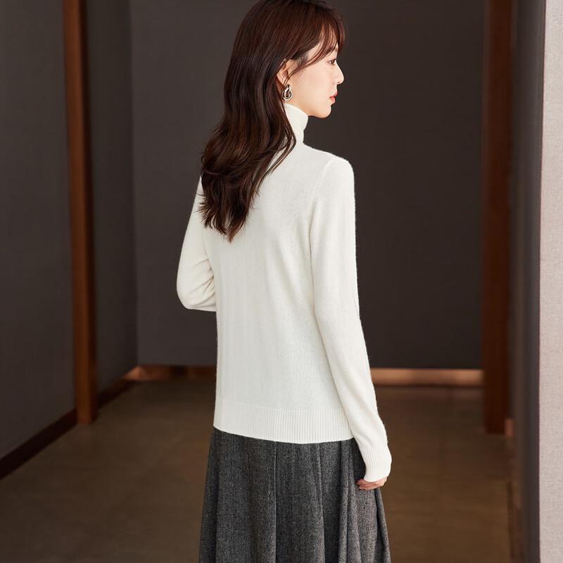 Srcr Women's 100% Cashmere Turtleneck Sweater