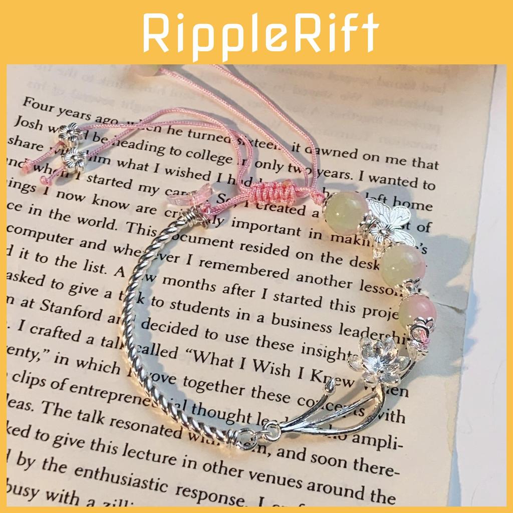 Delicate Butterfly Pink Bracelet Elegant Summer Fashionable Jewelry For Women