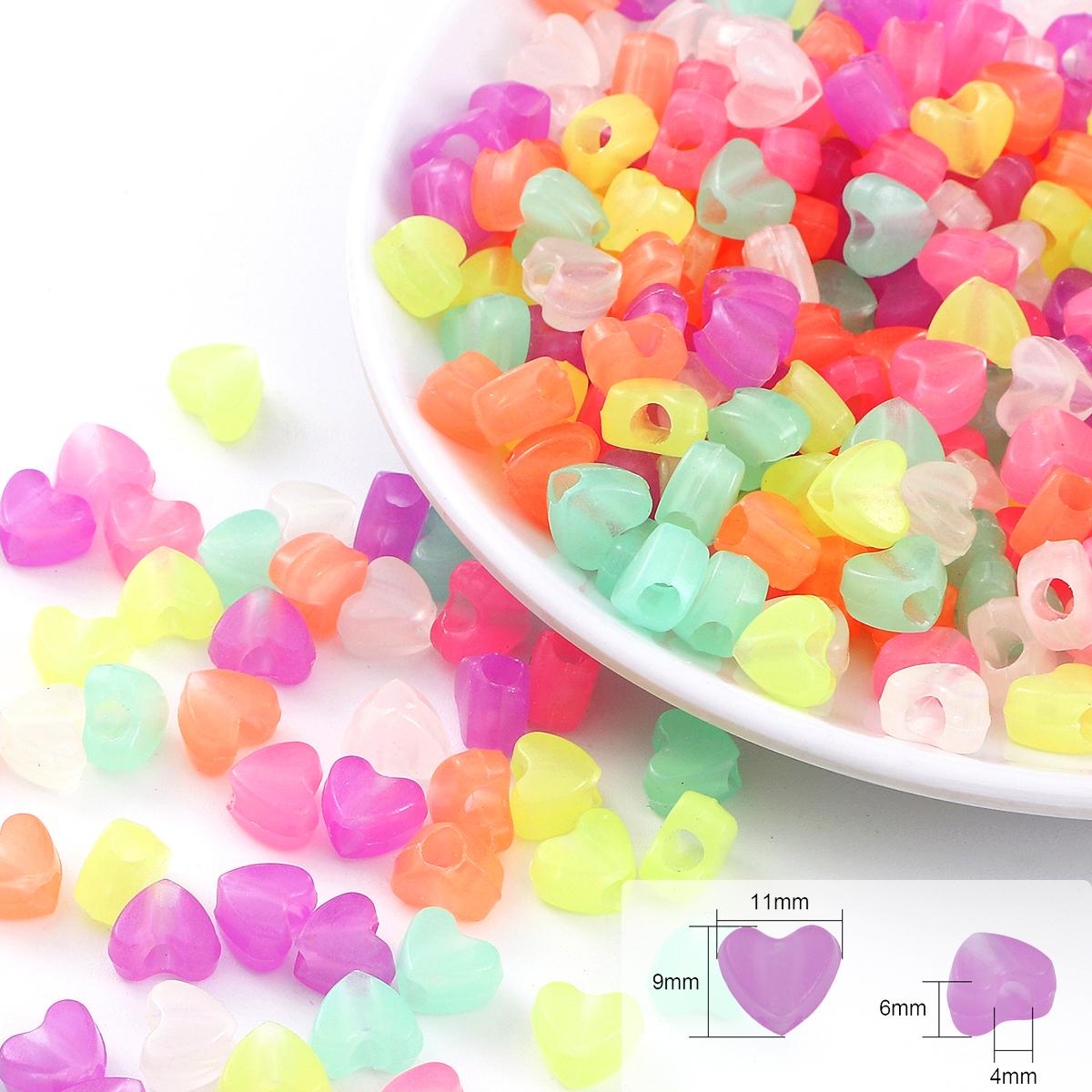 

64-158шт красочные акриловые бусины круглые геометрические бусины для изготовления ювелирных изделий 11x9mm 110pcs