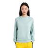 Li Ning Fitness Series Solid Color Fleece Lined Thermal Loose Fit Pullover Sweatshirt Women's Stone Gray AWDT782-1
