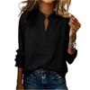 Fashionable Women's Casual V,neck Long,sleeved Elegant Women's Shirt Top