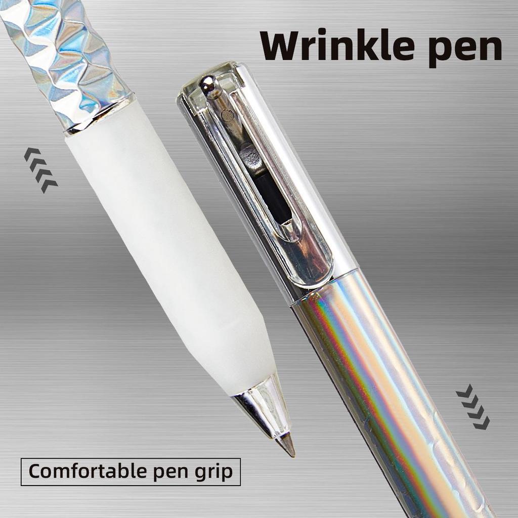 Rhombus Geometric Retractable Pen - Quick-Drying, 0.5mm Bullet Tip, High-Value Design
