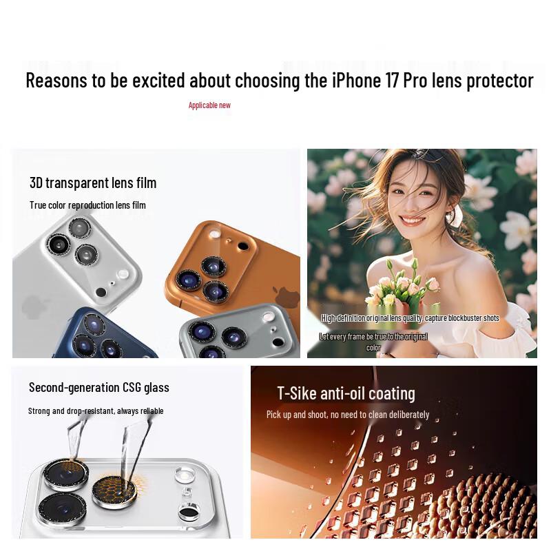 Smorss Apple iPhone 17 Pro Camera Lens Protector