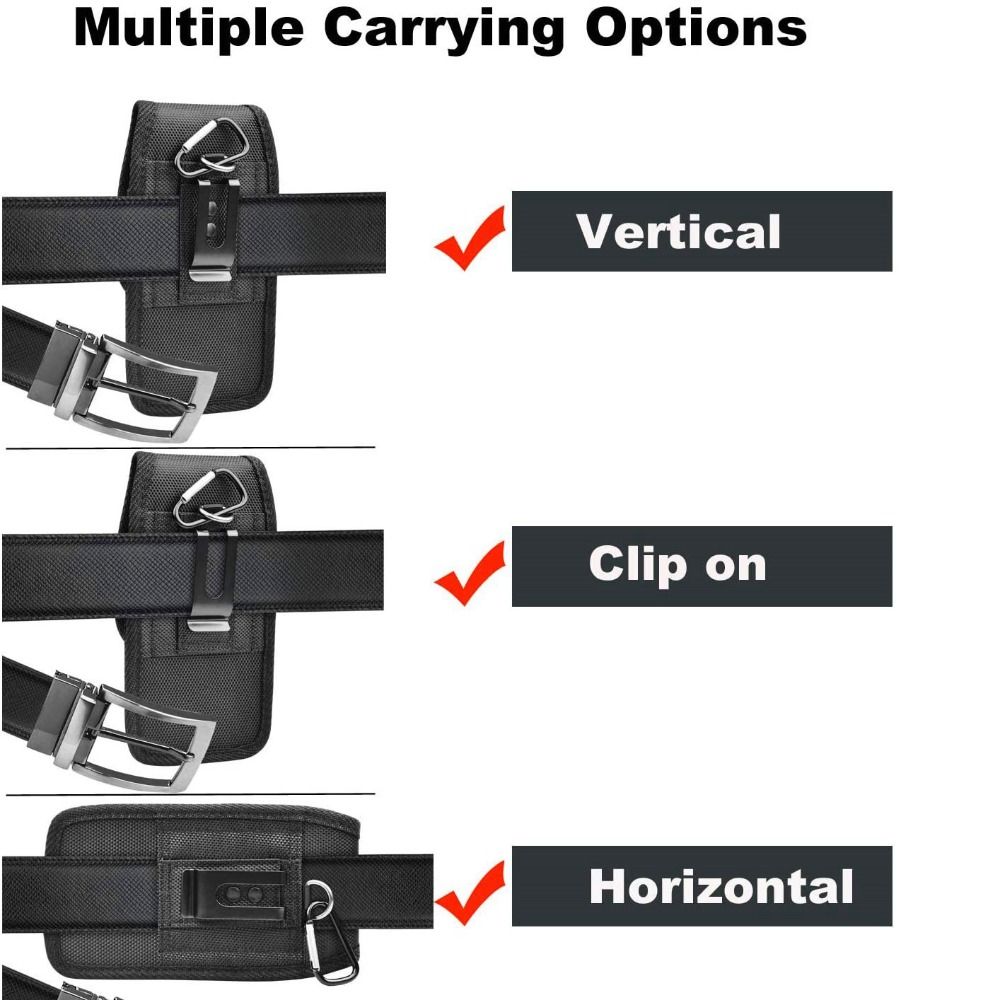 Wear-resisting Nylon Cell Phone Belt Clip With Belt Loop Mobile Phone Waist Bag  Outdoor
