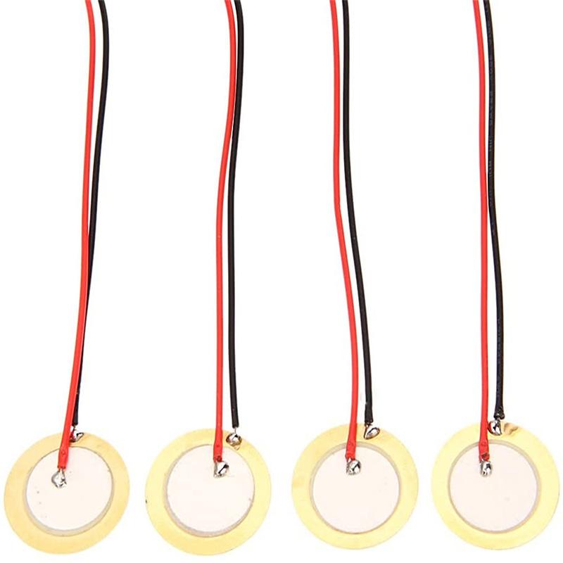 10pcs For Audio Buzzer Piezoelectric Piezo Ceramic Wafer Plate Dia 12/15/18/20/27/35/50MM With Wire Buzzer Loudspeaker