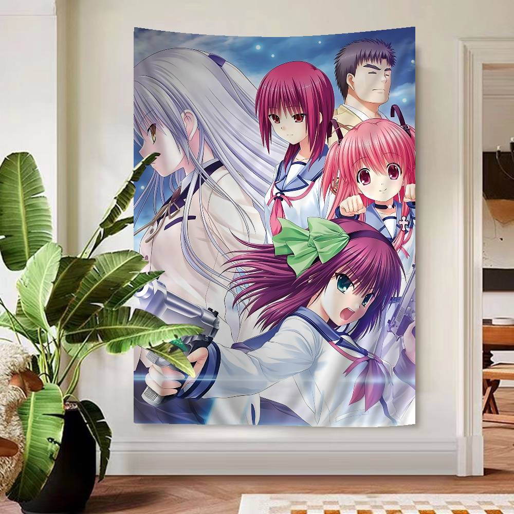 Angel Beats Kreslený Anime Gobelín Japonské Umění Nástěnná Dekorace Domácí Dekor