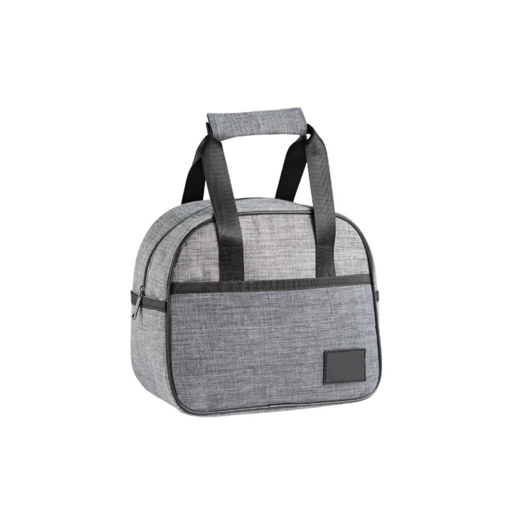 Oxford Fabric Portable Handheld Lunch Bag Insulated Cooler Bag with Front Pocket and Dual Handles for Food Storage and Transportation