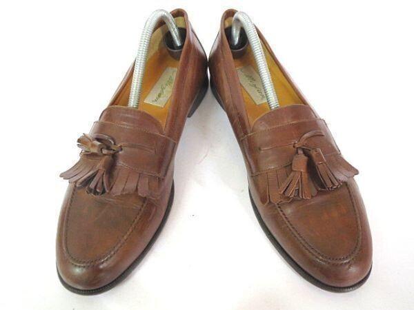 Spain/Vintage Tag Mezlan Leather Tassel Loafers 10.5M Approx.28.0 Brown(USED)