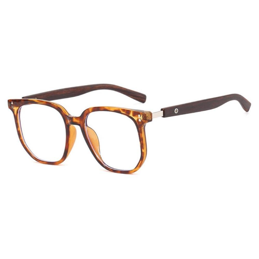 0~ -600 TR90 Neutral Myopia Glasses Wood Grain Metal Frame Anti Blue Light Comfortable Nose Pads Durable Hinge Myopia Glasses