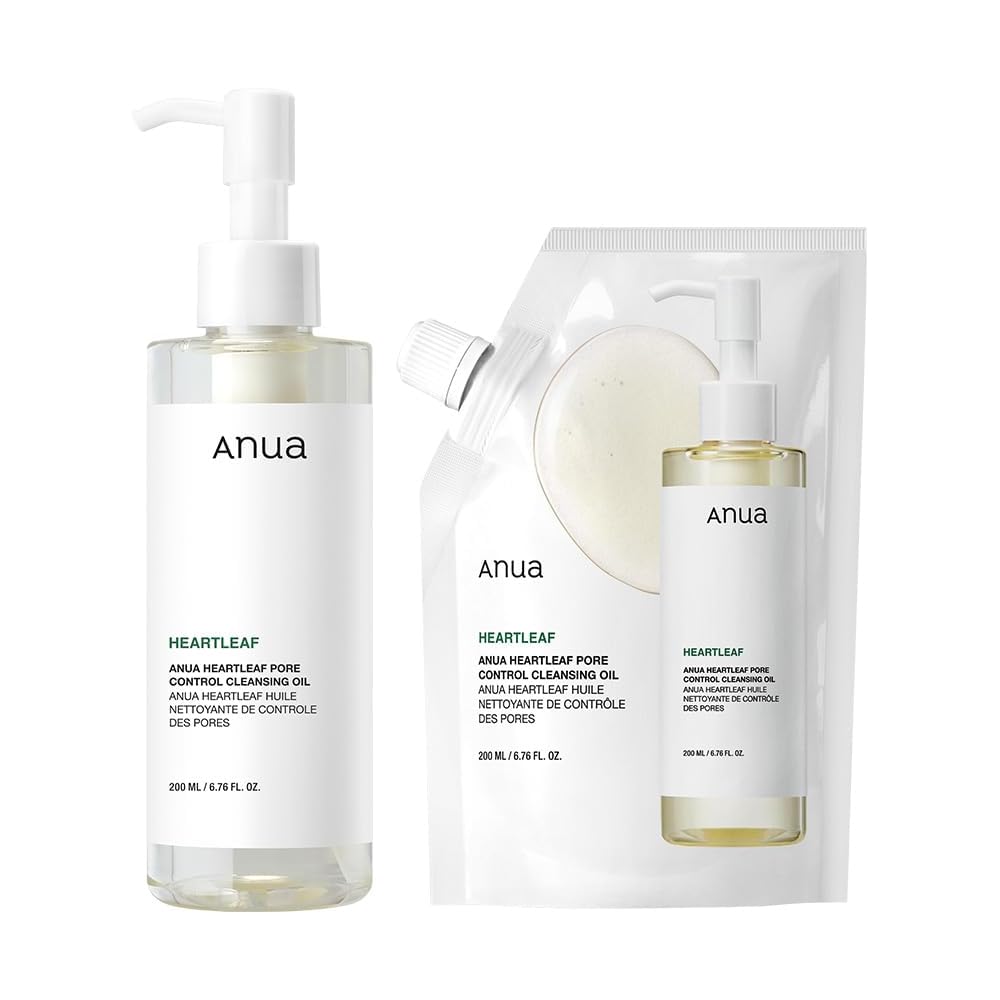 Dokudami Poa Cleansing Oil 200ml x2 Set with Refill Gentle Makeup Remover