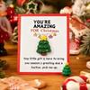 Small Hug Pocket Christmas Holiday Atmosphere Ornament Mini Santa Hugs With Heartwarming Cards for Men Women Boys Girls Youth