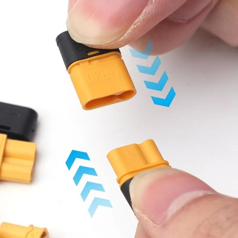 Male and Female Head Wire Cable Connectors XT30/XT30U/MR30 Insulated Plugs Adapters for Car Airplane RC Battery Protective Cover