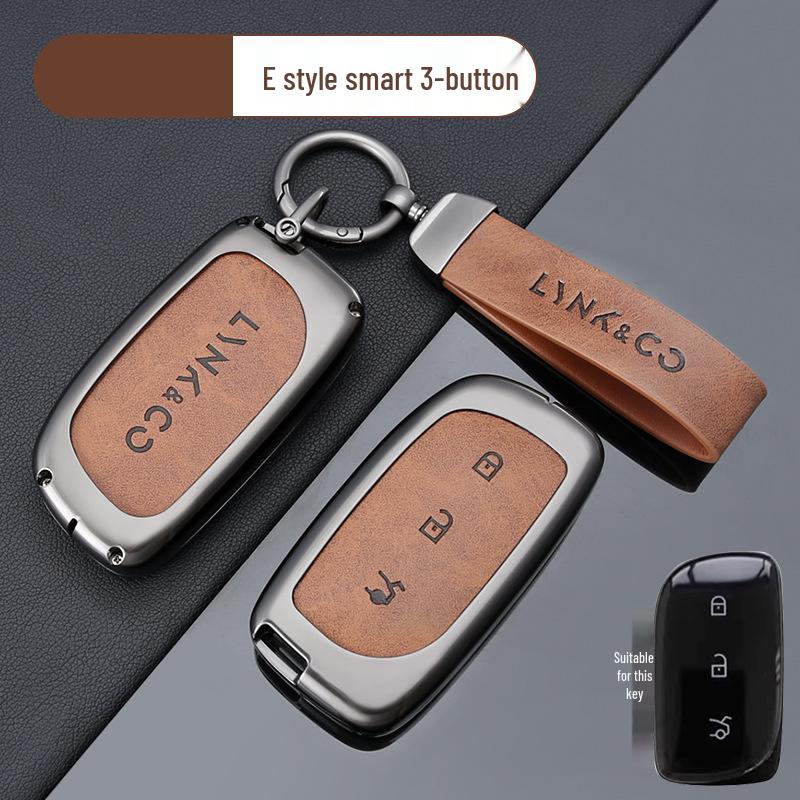 Zinc Alloy Key Case for Lynk & Co Models - Fits Z20, Z10, Co 900 - Premium Metal Smart Card Holder