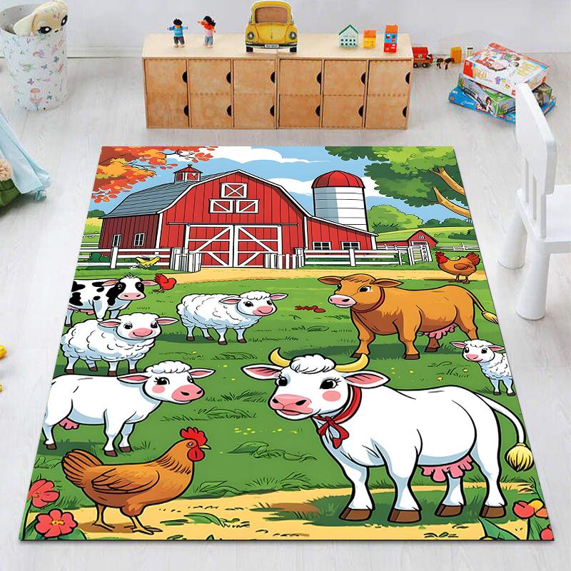 1PC Kitten in Blanket Pattern Carpet Soft Fluffy Floor Mat for Bedroom Living Room Sofa Modern Home Decor Machine Washable Rug