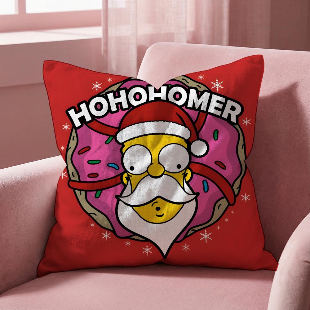 T-The Simpsons CARTOON Cushion Cover Multi-Scene Pillow Cover for Home & Car - Reversible, Soft & Durable for Daily Use