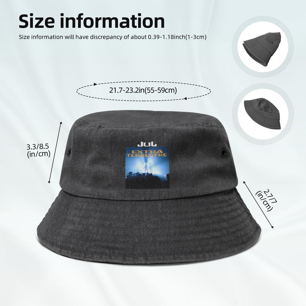 Spring Picnic Headwear Jul Gold Rapper Washed Denim Bucket Hat Casual Sun Hats Ispoti Lightweight Fishing Hats Outdoor Sports