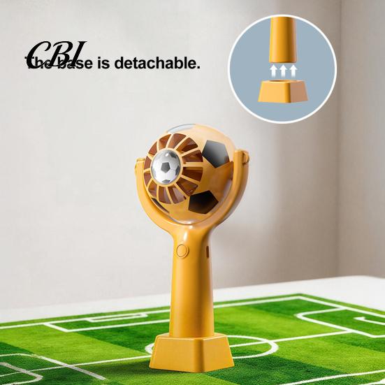 Multi-speed Handheld Fan Soccer Neck Fan, Portable Mini with Lanyard, Soft Breeze Football Shape Cooling for Outdoor Sports, Gift
