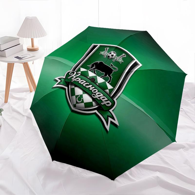 FC Krasnodar pattern, automatic folding umbrella, portable and foldable design, 8 ribs, a Christmas or birthday gift.
