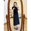 2025 Autumn Women's Plus Size High Waist Polka Dot A-Line Midi Skirt