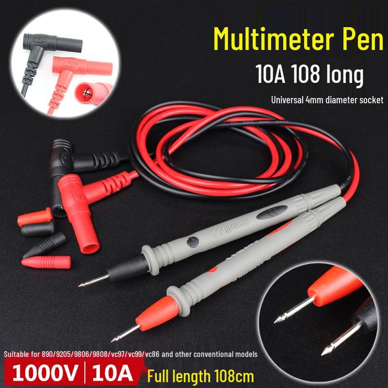 Extra Fine Silicone Multimeter Test Leads with Super Sharp Long Needle Probes