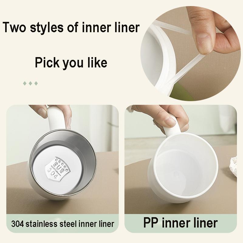1/3PC PP Liner 500ml Coffee Cup Mug With Lid Portable Drinking Cup Milk Coffee Straw Cup Gift for Kitchen Leak-Proof Drinkware