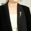 Flower Brooch Pin 3D Decor Scarf with Rhinestone Inlay Thick