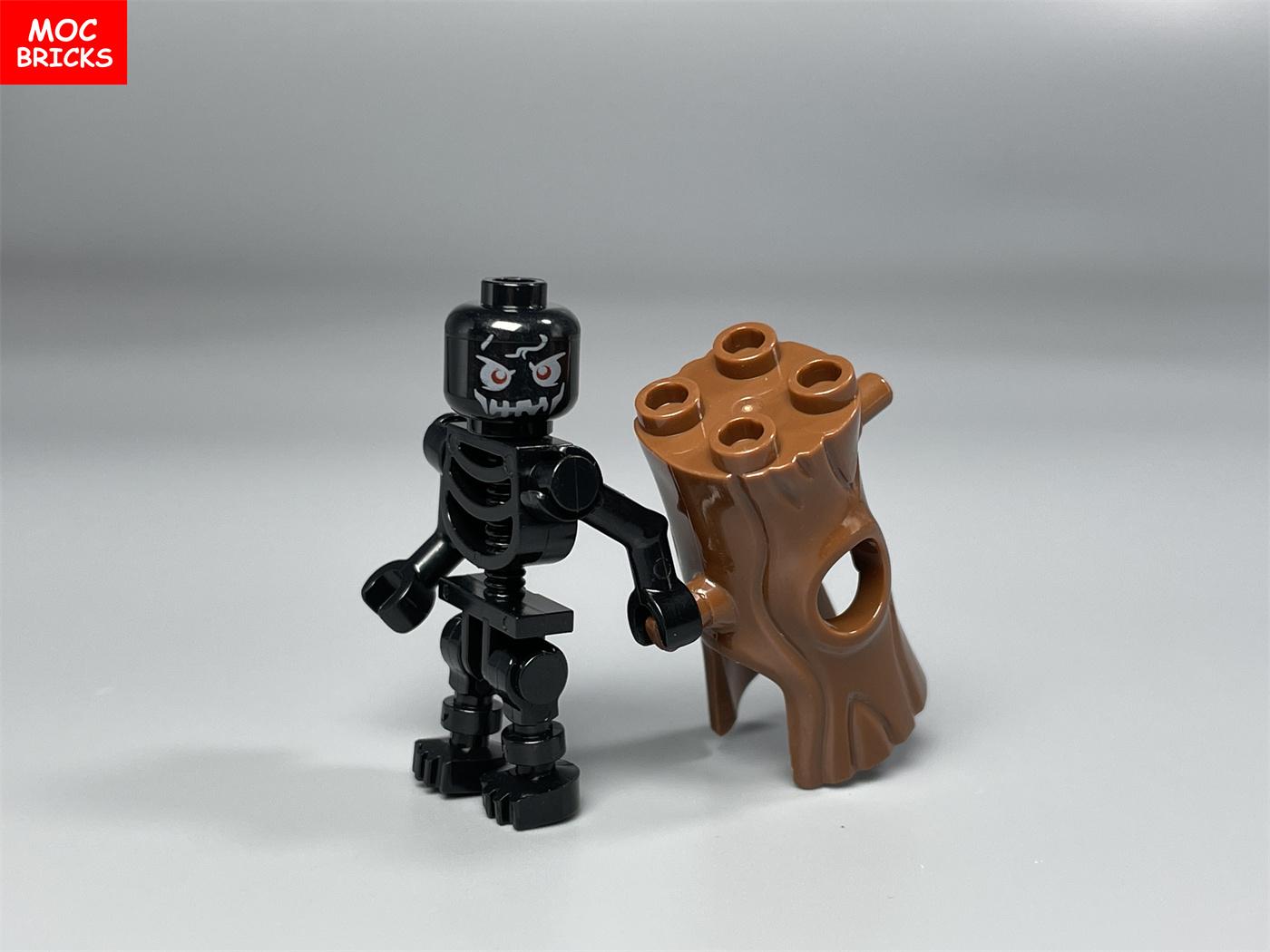 

MOC Bricks Tree Jungle Forest Grave Plant Animals Halloween Series Skeleton Figure Attachments Building Blocks Friend Playthings Presents