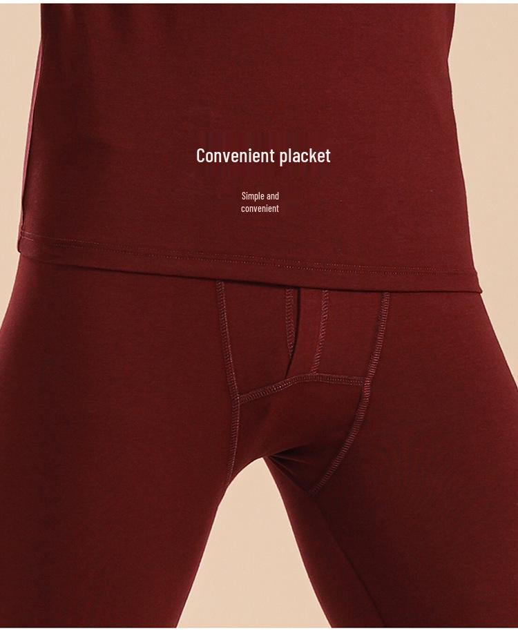 Herren- und Teenager-Herbst-Unterwäsche-Set aus reiner Baumwolle - Bequeme, dünne, warme Hemden und lange Unterhosen für Studenten