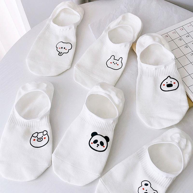 Spring Summer Women Fashion Cotton Cartoon Casual Comfortable Animal Pattern Socks Cute Funny Socks