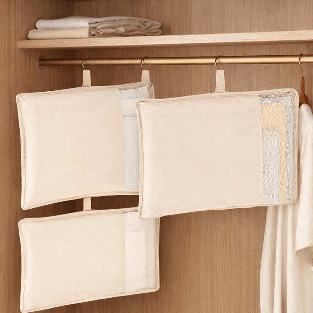 Space Saving Hanging Garment Bag Dust-Proof Down Coat Storage Bag Seasonal Storage
