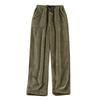 Pantalon de pyjama pour femme en peluche, pantalon de nuit doux, taille élastique, pantalon de couleur unie avec 2 poches