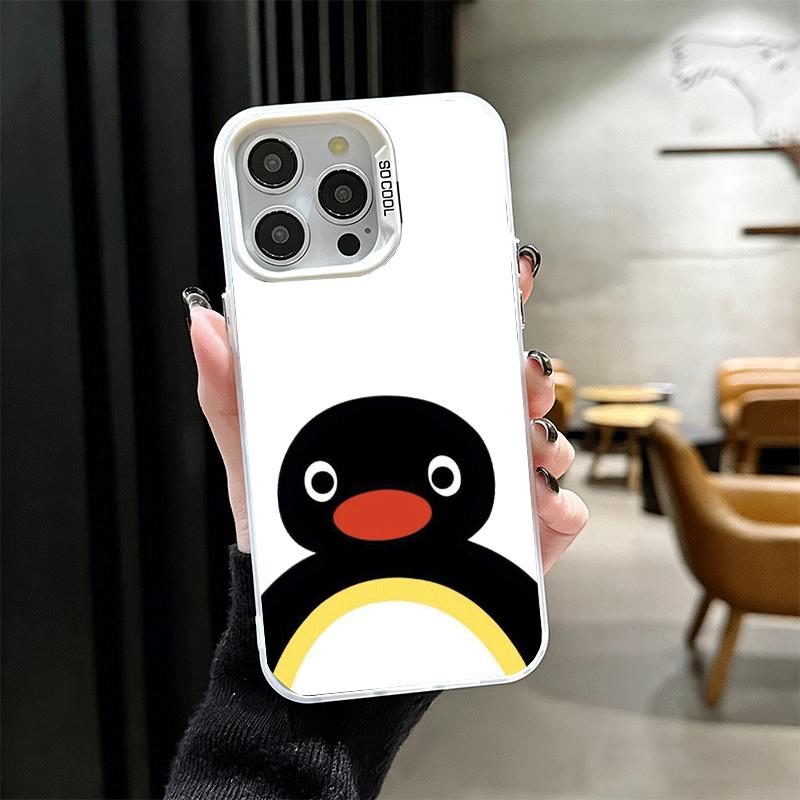 

Cartoon P-Pingu Penguin Soft Phone Case for iPhone 15 16 17 Pro Max 17Air 16E 14 Plus 13 12 Mini Shockproof Cover Back Shell iPhone 12 Pro Max
