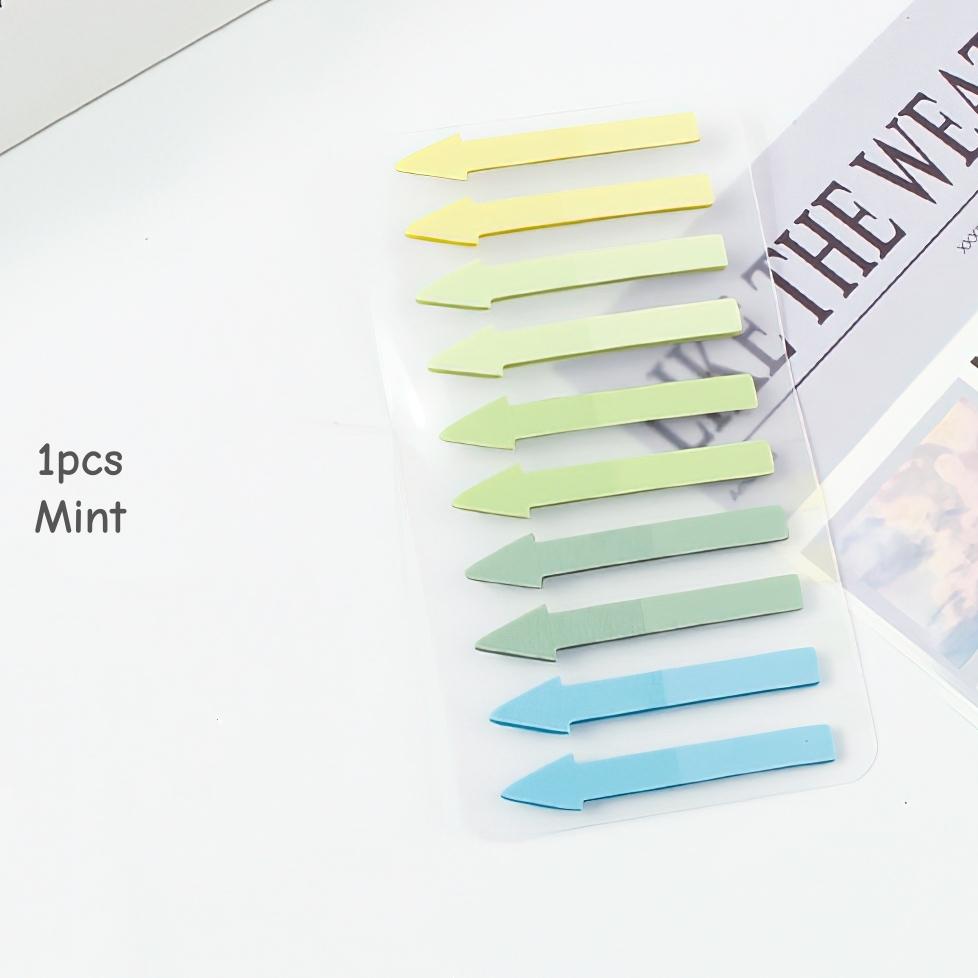 1/12 Stück Pfeilfarbige Haftstreifen Haftnotizen Mini 200 Blatt pro Notizblock, Farbverlaufspfeil Indexaufkleber Tagebuch