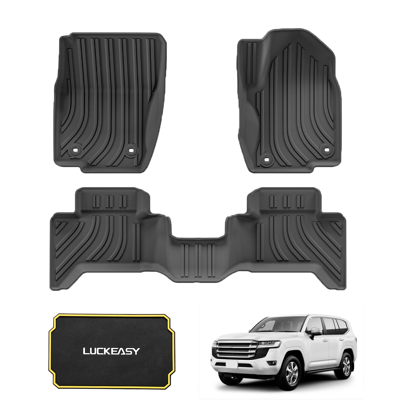 

LUCKEASY 3D Коврики для Toyota Land Cruiser 250 GX 3D Материал TPE с Дизайном Индивидуальные Детали для Land Cruiser 250 Аксессуары TRJ250W 2024 чёрный