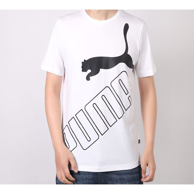 Puma T Shirts Men's White Crew Neck Moderate Straight Fit 586464-02