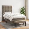 Vidaxl Letto Continentale Con Materasso, Taupe, Tessuto, 90X200 Cm