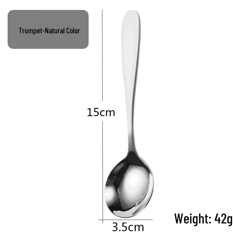 ZISIZ Gold Deep Round 316 Stainless Steel Spoons, 3-Pack