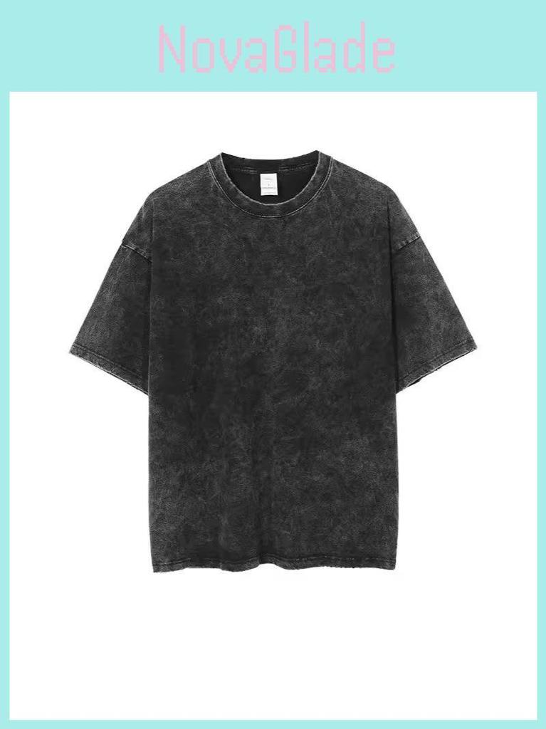 Vintage Cotton Wax Batik T Shirt For Men Women Casual Daily Wear
