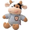 Peluche Mucca del Latte Kawaii Morbido Peluche di Bovino con Maglione Animale Carino Cuscino Decorazione per la Stanza Regalo di Compleanno per Bambini Ragazze