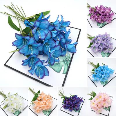 Simulated Flower Fake Lilies Silk Material Realistic Appearance Faux Flower Home Office