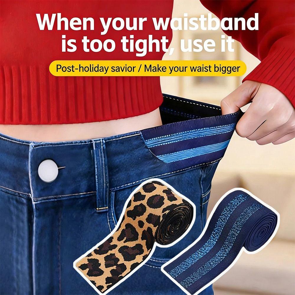 No Buckle Adjustable Elastic Waist Expander DIY Sewing Tool Polyester Waist Expansion Tool No Trace High Elasticity Waist Belt
