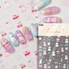 Lovely Strawberry Rabbit Cartoon 5D Embossed Reliefs Self Adhesive Nail Art Decorations Stickers 3D Manicure Decals