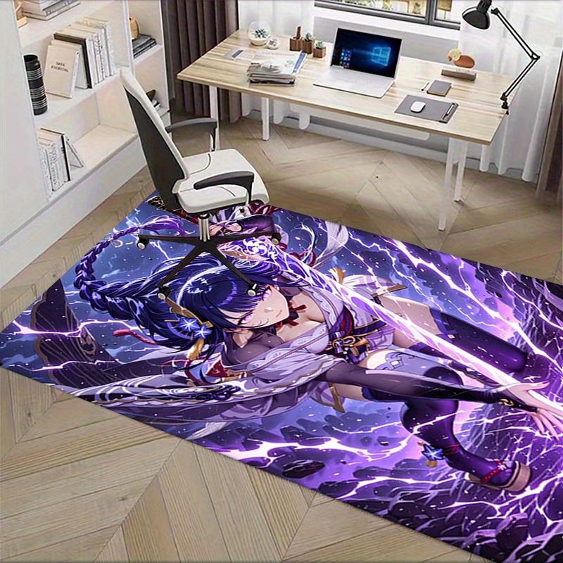 1pc Genshin Impact Office Carpet Soft Polyester Entrance Carpet Washable Non slip Machine Washable I
